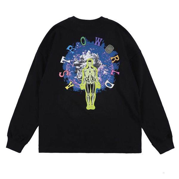 2021 new harajuku astroworld camisola de manga comprida homem e mulher preto crewneck solto casual hoodies oversize carta impresso com capuz, Black
2021 new harajuku astroworld camisola de manga comprida homem e mulher preto crewneck solto casual hoodies oversize carta impresso com capuz, Black
