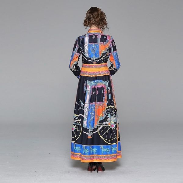 female autumn runway sleeve vintage turn collar dressed in elegant printing maxi dress d9qr, Black;gray
female autumn runway sleeve vintage turn collar dressed in elegant printing maxi dress d9qr, Black;gray
