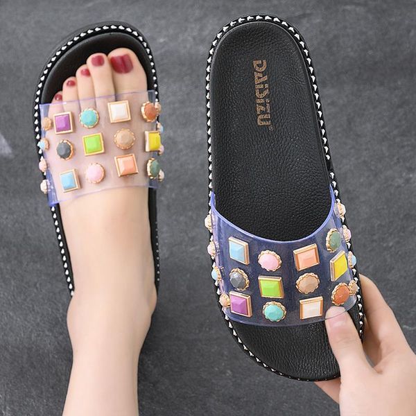slippers crystal women summer slide sandals beach slides flip flops bling thick sole grils high heel shoes, Black
slippers crystal women summer slide sandals beach slides flip flops bling thick sole grils high heel shoes, Black