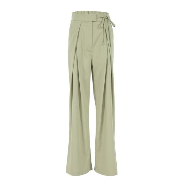 summer womens solid green lace up pleated wide leg pants ladies trousers office work loose casual high waist, Black;white
summer womens solid green lace up pleated wide leg pants ladies trousers office work loose casual high waist, Black;white