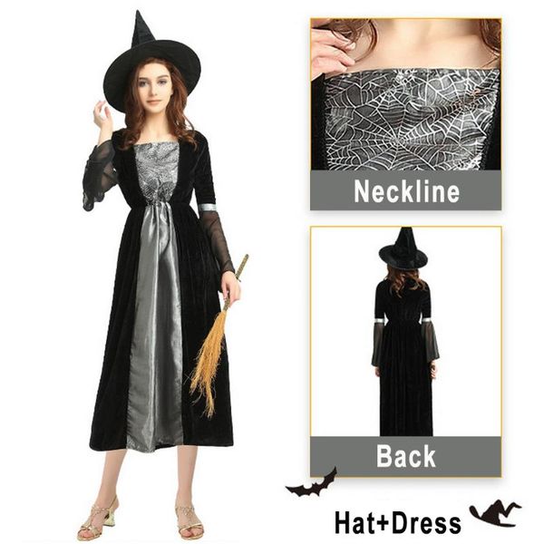 casual dresses black witch women dress printing 2021 halloween cosplay costume slim winter long sleeve elegant ladies clothes splicing, Black;gray
casual dresses black witch women dress printing 2021 halloween cosplay costume slim winter long sleeve elegant ladies clothes splicing, Black;gray