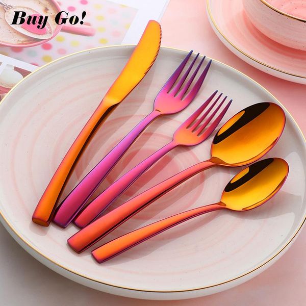 20/30pcs stainless steel luxury cutlery set orange red flatware sets rainbow gold knife salad fork teaspoon tableware set c167
20/30pcs stainless steel luxury cutlery set orange red flatware sets rainbow gold knife salad fork teaspoon tableware set c167