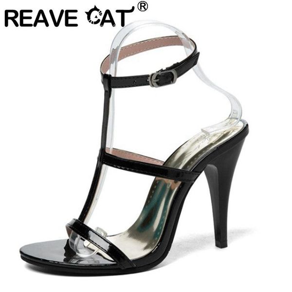reave cat new 2021 women sandals open toe 10cm thin heels patent leather buckle stylish big size 34-45 party club a3920, Black
reave cat new 2021 women sandals open toe 10cm thin heels patent leather buckle stylish big size 34-45 party club a3920, Black