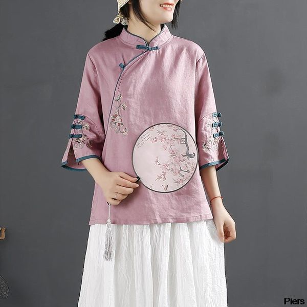 ethnic clothing 2021 traditional chinese chines print hanfu clothes oriental linen blouse for women, Red
ethnic clothing 2021 traditional chinese chines print hanfu clothes oriental linen blouse for women, Red