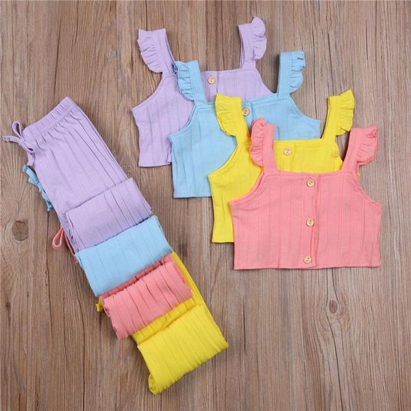 clothing sets 2pcs clothes set children kid girl flying sleeve ribbed knit vest solid color elastic waistband trousers summer, White
clothing sets 2pcs clothes set children kid girl flying sleeve ribbed knit vest solid color elastic waistband trousers summer, White