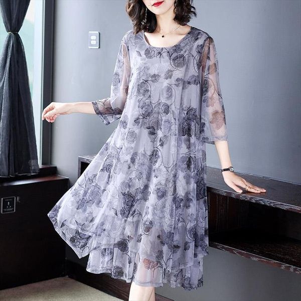 summer middle aged chiffon womens dress short sleeve midi loose fashion 5xl plus size dresses vestidos y867, Black;gray
summer middle aged chiffon womens dress short sleeve midi loose fashion 5xl plus size dresses vestidos y867, Black;gray