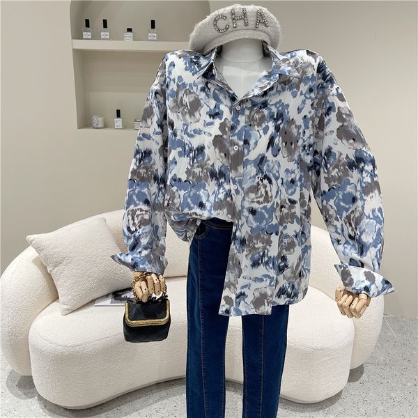 spring summer tie dye fashion printed female shirt loose and versatile thin 24mc, Black;white
spring summer tie dye fashion printed female shirt loose and versatile thin 24mc, Black;white