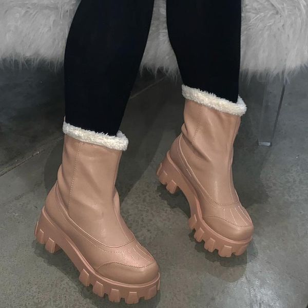 boots brand big size 43 skidproof sole platform chunky heels warm plush cosy walking outdoor snow waterproof women shoes, Black
boots brand big size 43 skidproof sole platform chunky heels warm plush cosy walking outdoor snow waterproof women shoes, Black