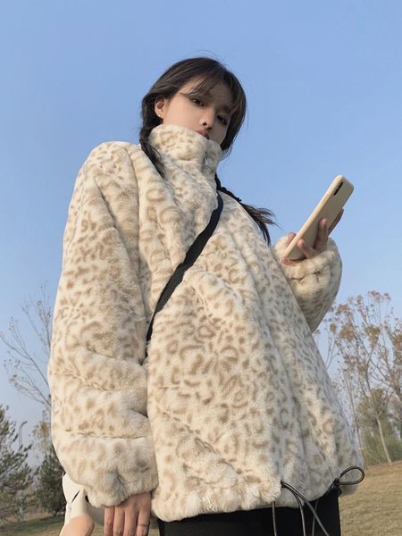 women's fur & faux 2022 winter korean lamb leopard plush short coat imitation rex mao female., Black
women's fur & faux 2022 winter korean lamb leopard plush short coat imitation rex mao female., Black
