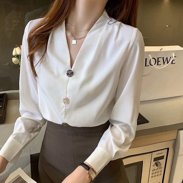 casual long sleeve korean with button-down cleavage to spring 2021 of women and mujer shirts 7xtl, White
casual long sleeve korean with button-down cleavage to spring 2021 of women and mujer shirts 7xtl, White