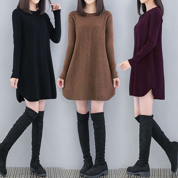 light luxury thin autumn and winter new fat show mm loose medium length wool dress 200kg can large women's wear versatile, Black;gray
light luxury thin autumn and winter new fat show mm loose medium length wool dress 200kg can large women's wear versatile, Black;gray