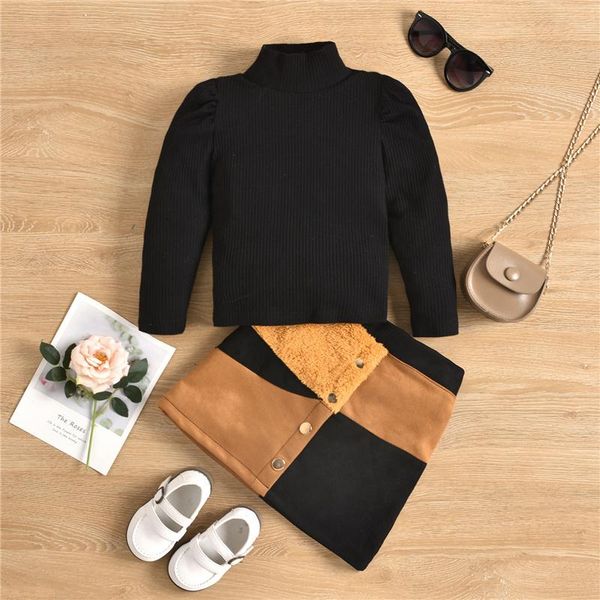 clothing sets toddler children girl clothes baby solid color high-neck knitted sweater patchwork button skirt child set, White
clothing sets toddler children girl clothes baby solid color high-neck knitted sweater patchwork button skirt child set, White