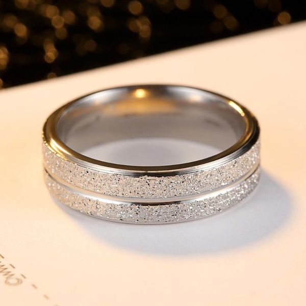 wedding rings brand jewelry gift stainless steel double frosted men's titanium plated bridal ring for women, Slivery;golden
wedding rings brand jewelry gift stainless steel double frosted men's titanium plated bridal ring for women, Slivery;golden