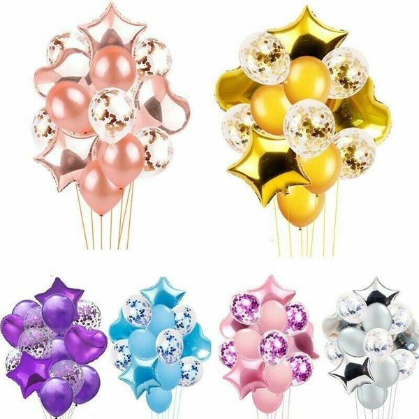 party decoration 14 pcs/set18-inch heart-shaped star foil balloon 12-inch confetti latex wedding ball children's birthday
party decoration 14 pcs/set18-inch heart-shaped star foil balloon 12-inch confetti latex wedding ball children's birthday