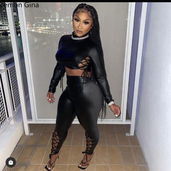 women's two piece pants lemon gina faux leather classic set street black lace up side pu and hem legging matching tracksuit, White
women's two piece pants lemon gina faux leather classic set street black lace up side pu and hem legging matching tracksuit, White