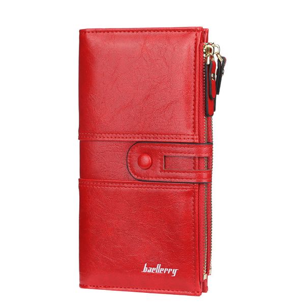 2021 women portfolios fashion long leather card holder classic women's portfolio, Red;black
2021 women portfolios fashion long leather card holder classic women's portfolio, Red;black