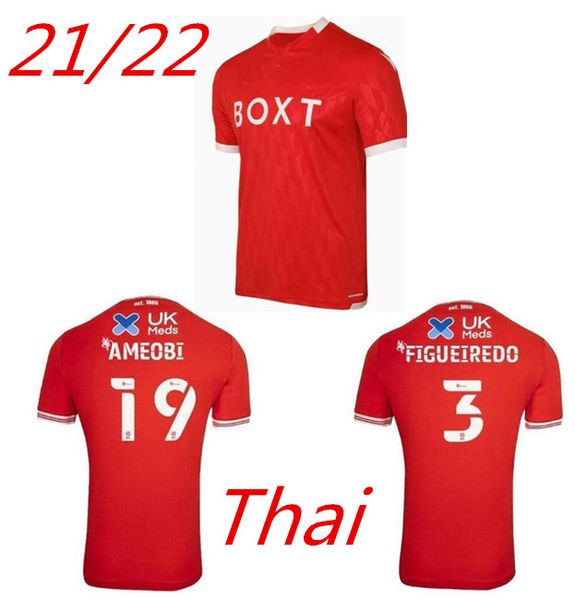 21 22 nottingham forest soccer jerseys lolley grabban 2021 watson cash football shirt silva ameobi men+kids kit thailand jersey, Black;yellow