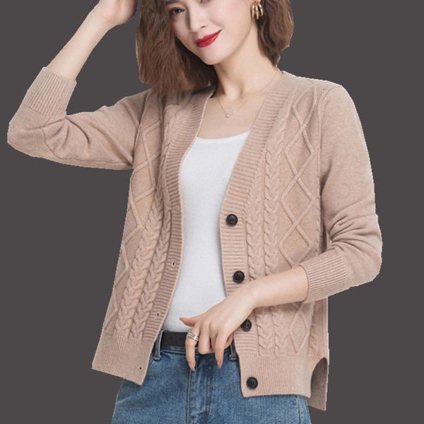2021 women's cardigan short coat new spring autumn solid knitted ladies single-breasted sweater jacket y534 8a8g, White;black
2021 women's cardigan short coat new spring autumn solid knitted ladies single-breasted sweater jacket y534 8a8g, White;black