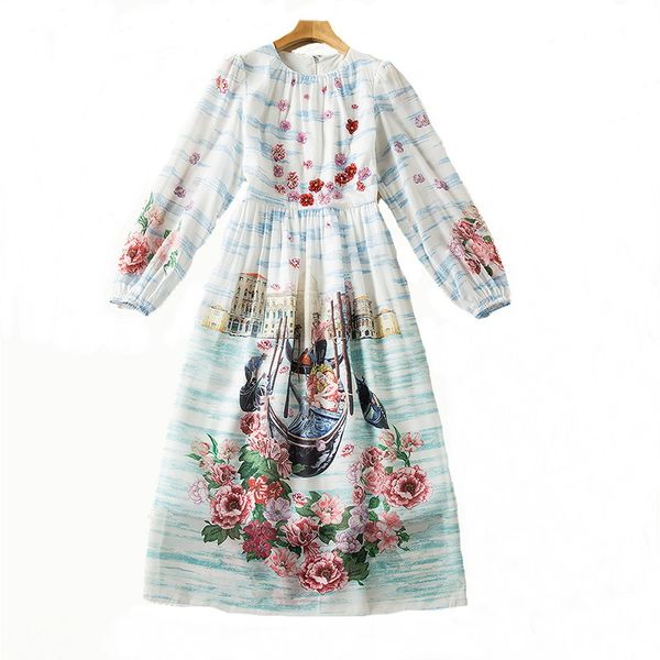 street style dresses 2022 spring summer o neck long sleeve print embroidery fashion milan runway dress designer brand same style women', Black;pink
street style dresses 2022 spring summer o neck long sleeve print embroidery fashion milan runway dress designer brand same style women', Black;pink