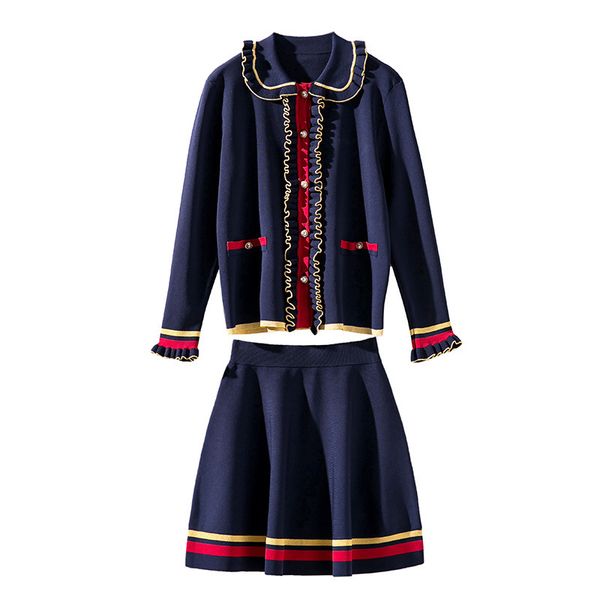120 2021 spring two piece dress brand same style two pieces sets lapel neck empire long sleeve mihngi, White
120 2021 spring two piece dress brand same style two pieces sets lapel neck empire long sleeve mihngi, White