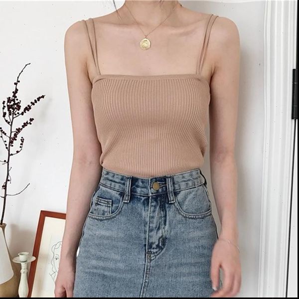new fashion knitted women sleeveless vest t shirt ladies slim strap short camisole sleeveless basic tanks, White
new fashion knitted women sleeveless vest t shirt ladies slim strap short camisole sleeveless basic tanks, White