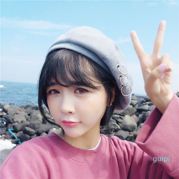berets french artist beanie winter hats with ring wool women beret ski cap solid warm sweet girl headwear, Blue;gray
berets french artist beanie winter hats with ring wool women beret ski cap solid warm sweet girl headwear, Blue;gray