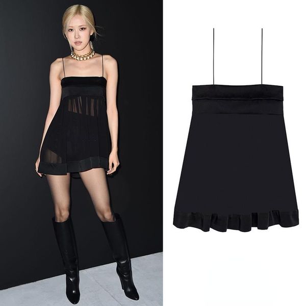 casual dresses kpop korea celebrity rose stage performance costume black sleeveless mini dress women festival rave strapless sling, Black;gray
casual dresses kpop korea celebrity rose stage performance costume black sleeveless mini dress women festival rave strapless sling, Black;gray