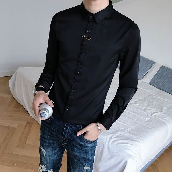 new plus size slido simples manga longa camisas casuais dos homens todo o jogo magro ajuste night club prom blusa preto/bran 6x4g, Black;brown
new plus size slido simples manga longa camisas casuais dos homens todo o jogo magro ajuste night club prom blusa preto/bran 6x4g, Black;brown