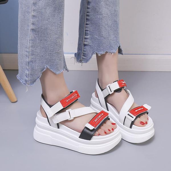 platform wedge sandals women shoes open toe sport sandals korean style thick sole women summer sandalias mujer, Black
platform wedge sandals women shoes open toe sport sandals korean style thick sole women summer sandalias mujer, Black