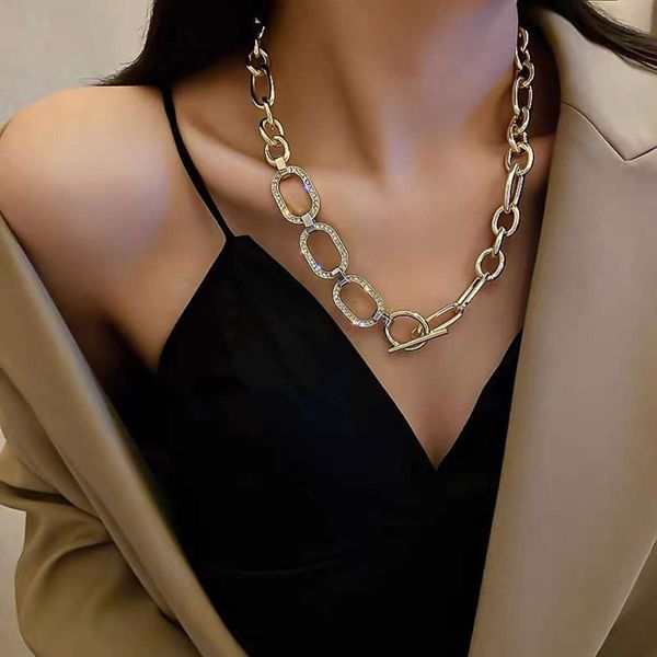 hbp fashion ins cool air temperament metal thick necklace ring buckle flash drill zircon clavicle sweater chain female, Silver
hbp fashion ins cool air temperament metal thick necklace ring buckle flash drill zircon clavicle sweater chain female, Silver