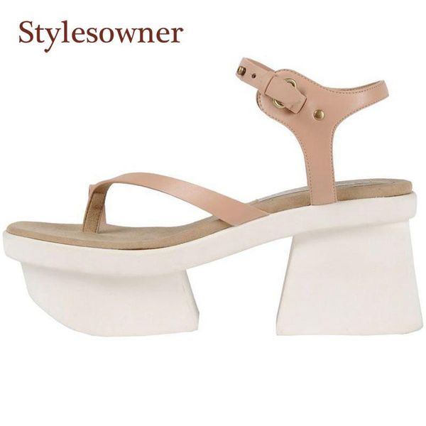 chunky-soled thick heel waterproof platform flip-flop roman real leather sandals women summer buckle catwalk banquet party pumps, Black
chunky-soled thick heel waterproof platform flip-flop roman real leather sandals women summer buckle catwalk banquet party pumps, Black