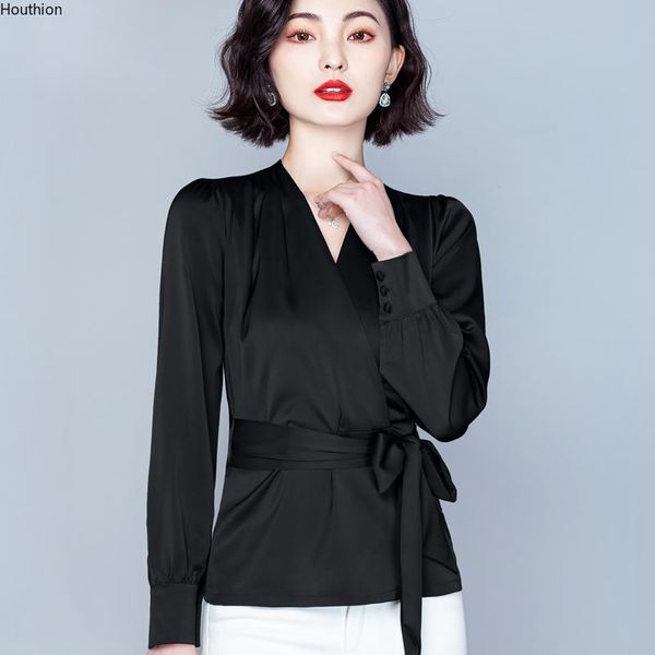 women's blouses & shirts houthion silk blouse fashion v-neck summer korean bow satin leisure long-sleeved comfortable, White
women's blouses & shirts houthion silk blouse fashion v-neck summer korean bow satin leisure long-sleeved comfortable, White