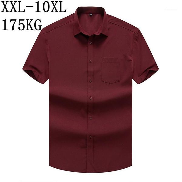men's dress shirts 10xl 8xl 7xl 2021 summer loose men shirt short sleeved fashion solid formal business camisa masculina, White;black
men's dress shirts 10xl 8xl 7xl 2021 summer loose men shirt short sleeved fashion solid formal business camisa masculina, White;black