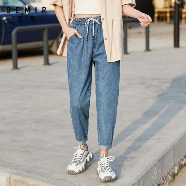 women's jeans semir women summer 2021 loose straight cotton running nine-point pants girls comfortable, Blue
women's jeans semir women summer 2021 loose straight cotton running nine-point pants girls comfortable, Blue