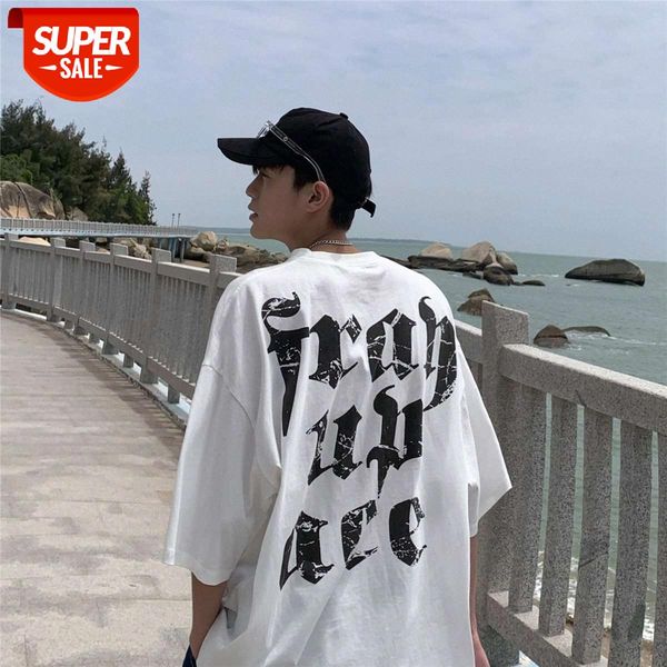 trendy shop american street hip-hop t-shirt men's short-sleeved summer high trend ins loose oversize tide brand #b07c, White;black
trendy shop american street hip-hop t-shirt men's short-sleeved summer high trend ins loose oversize tide brand #b07c, White;black