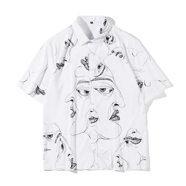 2021 streetwear human face print shirt men summer holiday beach shirts hip hop fashion short sleeve chemises button male, White;black
2021 streetwear human face print shirt men summer holiday beach shirts hip hop fashion short sleeve chemises button male, White;black