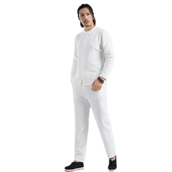 men's tracksuits in september, the autumn pure white suit, long sleeves and trousers, slim show god type men's chinese wind is suit, Gray
men's tracksuits in september, the autumn pure white suit, long sleeves and trousers, slim show god type men's chinese wind is suit, Gray