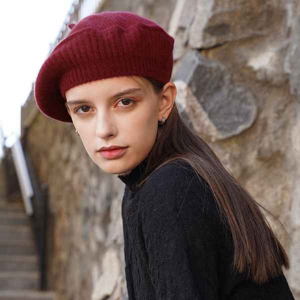 berets lenya sweet british korean fashion simple miscellaneous wind outdoor warm shading pure cashmere knitted beret, Blue;gray
berets lenya sweet british korean fashion simple miscellaneous wind outdoor warm shading pure cashmere knitted beret, Blue;gray