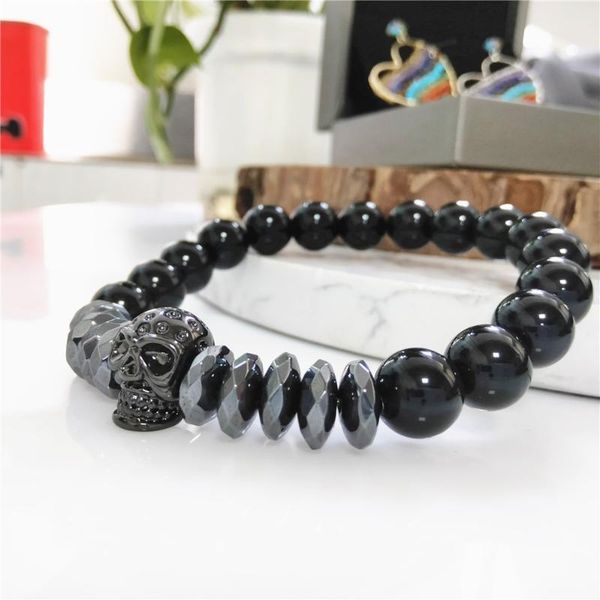 beaded, strands skull black stone bracelet micro-inlaid zircon beads men's accessories meditation and women's healing bead bracele
beaded, strands skull black stone bracelet micro-inlaid zircon beads men's accessories meditation and women's healing bead bracele