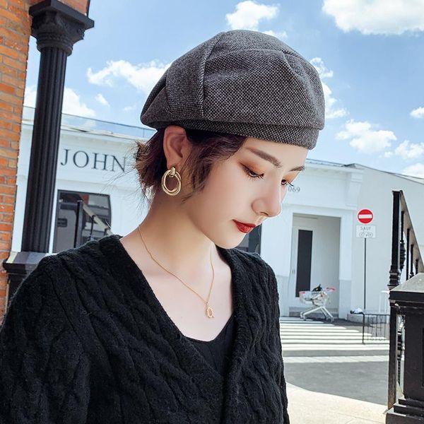 berets hats for women autumn and winter korean version of wild niche rose woolen beret retro british scheming senior cap, Blue;gray
berets hats for women autumn and winter korean version of wild niche rose woolen beret retro british scheming senior cap, Blue;gray