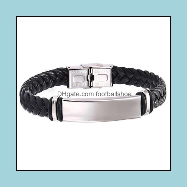 charm handmade braided leather cuff bracelet wholesale price personal stainless steel bracelets men jewelry drop delivery 2021 jw, Golden;silver
charm handmade braided leather cuff bracelet wholesale price personal stainless steel bracelets men jewelry drop delivery 2021 jw, Golden;silver
