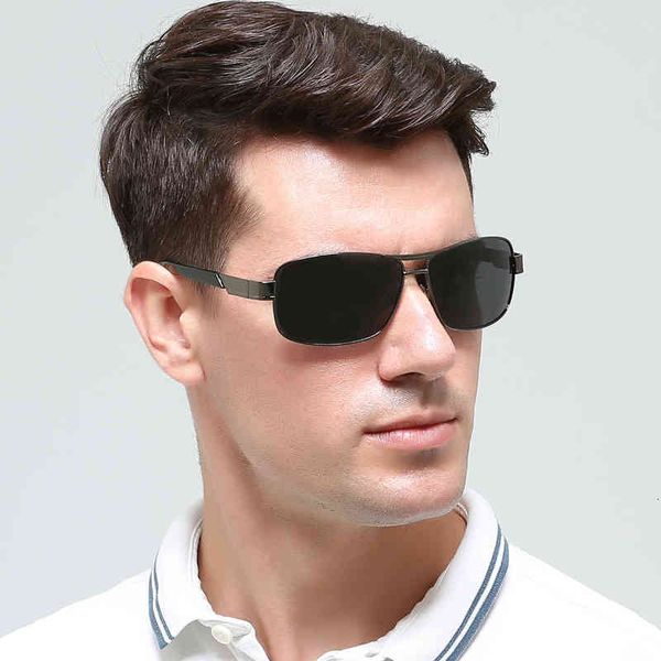 sunglasses metal polarized riding fashion men's double beam square driving, White;black
sunglasses metal polarized riding fashion men's double beam square driving, White;black