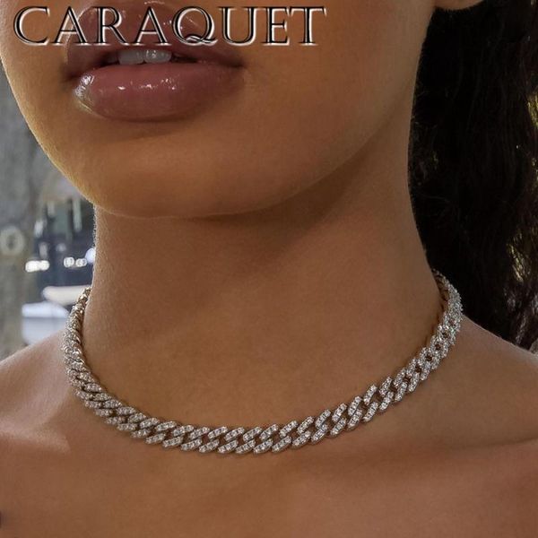 chains caraquet ins multicolor shining crystal chunky choker necklace for women bling rhinestone hip hop punk miami cuba link, Silver
chains caraquet ins multicolor shining crystal chunky choker necklace for women bling rhinestone hip hop punk miami cuba link, Silver