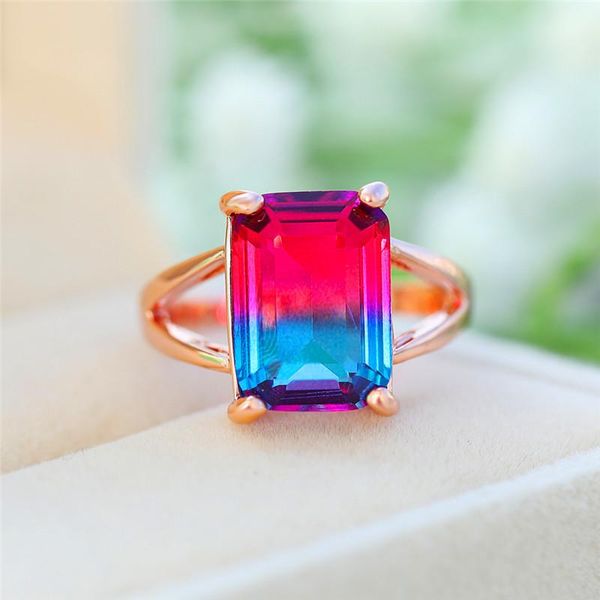 wedding rings charm female square rainbow crystal ring elegant vintage for women fashion rose gold color party engagement, Slivery;golden
wedding rings charm female square rainbow crystal ring elegant vintage for women fashion rose gold color party engagement, Slivery;golden