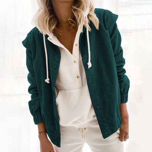 women's jackets long sleeve solid color shirt coat single breasted turn-down collar ribbed cuff corduroy female outwear for women, Black;brown
women's jackets long sleeve solid color shirt coat single breasted turn-down collar ribbed cuff corduroy female outwear for women, Black;brown