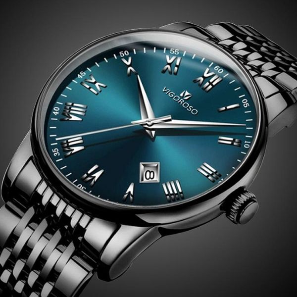 wristwatches vigoroso brand watches men's roman numerals stainless steel waterproof watch for men luxury business analog quartz wristwa, Slivery;brown
wristwatches vigoroso brand watches men's roman numerals stainless steel waterproof watch for men luxury business analog quartz wristwa, Slivery;brown