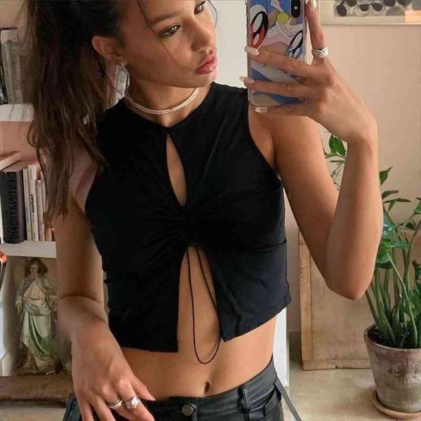 y2k aesthetic drawstring black crop goth hollow out sleeveless tank punk style slit streetwear 90s female, White
y2k aesthetic drawstring black crop goth hollow out sleeveless tank punk style slit streetwear 90s female, White