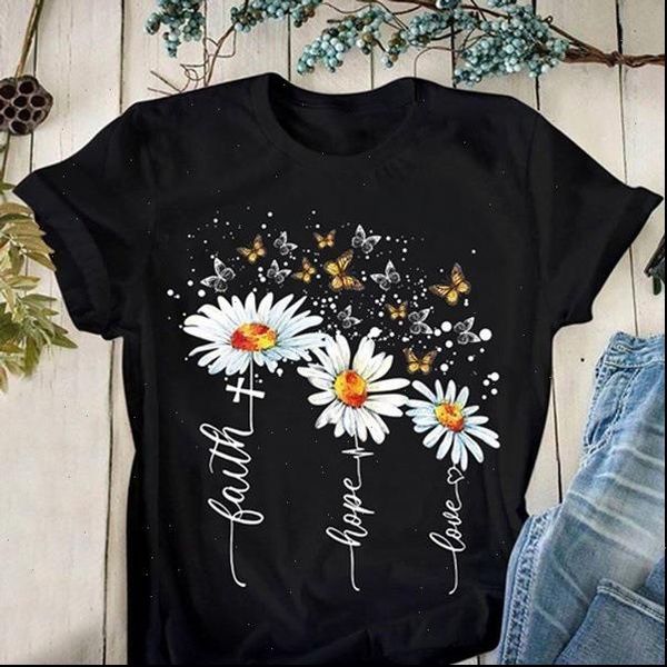 women t shirt 2021 summer short sleeve casual o neck daisy flowers print loose office school t shirts tunic tees plus, White
women t shirt 2021 summer short sleeve casual o neck daisy flowers print loose office school t shirts tunic tees plus, White
