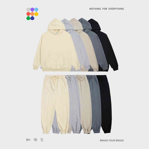 inf men's wear | small, medium and large plus 460g heavy terry loose solid color sweater high street drawstring set, Gray
inf men's wear | small, medium and large plus 460g heavy terry loose solid color sweater high street drawstring set, Gray