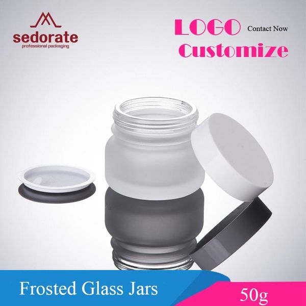 sedorate 50 pcs/lot scrub jars dhl matte glass cream jars with inner cover 50g frosted glass case container xm50g
sedorate 50 pcs/lot scrub jars dhl matte glass cream jars with inner cover 50g frosted glass case container xm50g